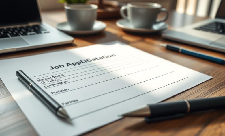 Familienstand in der Bewerbung angeben